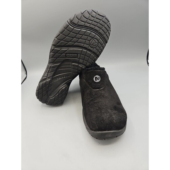 Merrell Slip-On Womens 6.5 Black Encore Ice Mule Suede Shearling Style J005130 - Picture 10 of 11